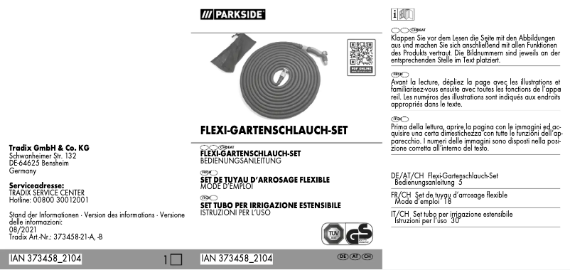 Image de la première page du manuel de l'appareil IAN 373458