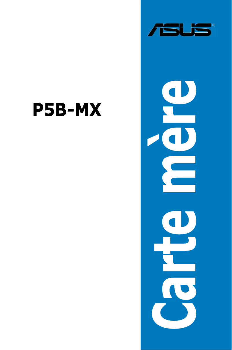 Image de la première page du manuel de l'appareil P5B-MX