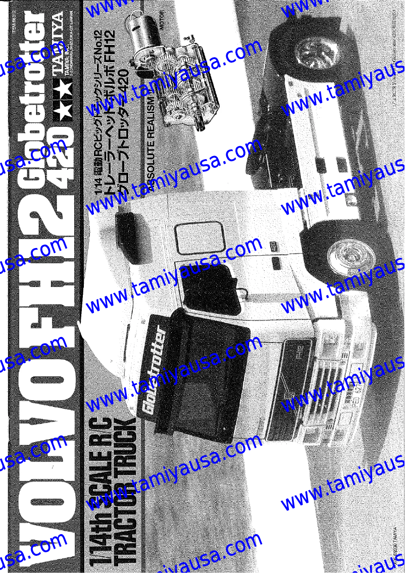 Page 1 de la notice Manuel utilisateur Tamiya Volvo FH12 Globetrotter 420