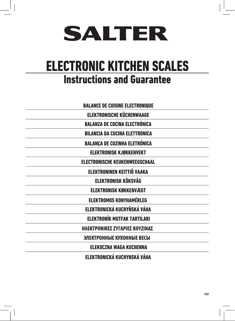 Image de la première page du manuel de l'appareil SA 1080 BKDR