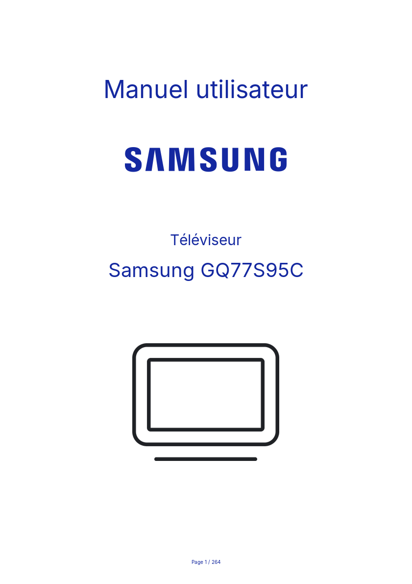 Image de la première page du manuel de l'appareil GQ77S95C