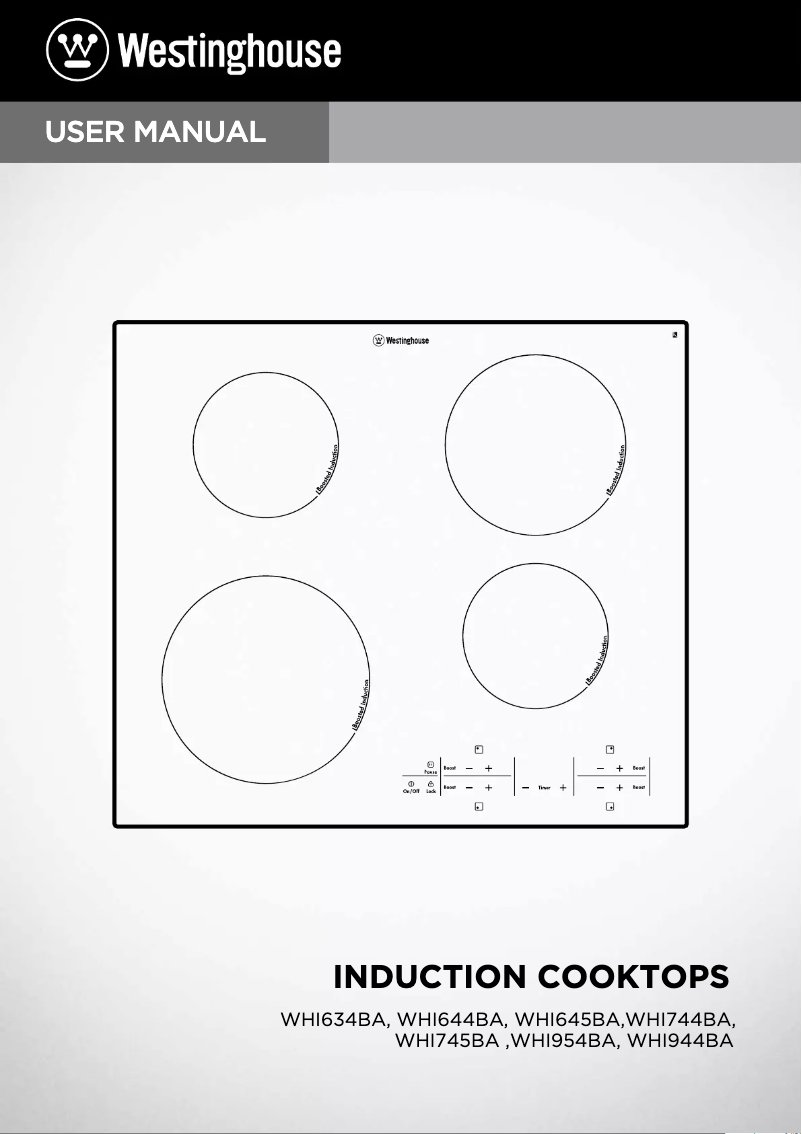 Page n°1 - Manuel utilisateur Westinghouse WHI745BA