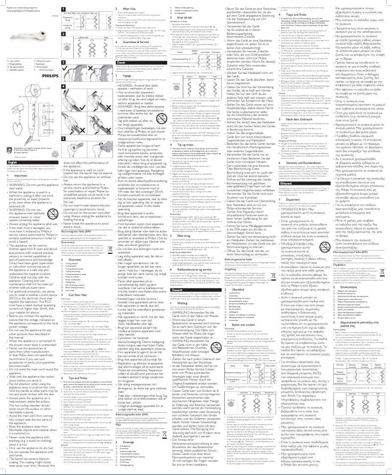 Page 1 de la notice Manuel utilisateur Philips ProCare HPS950