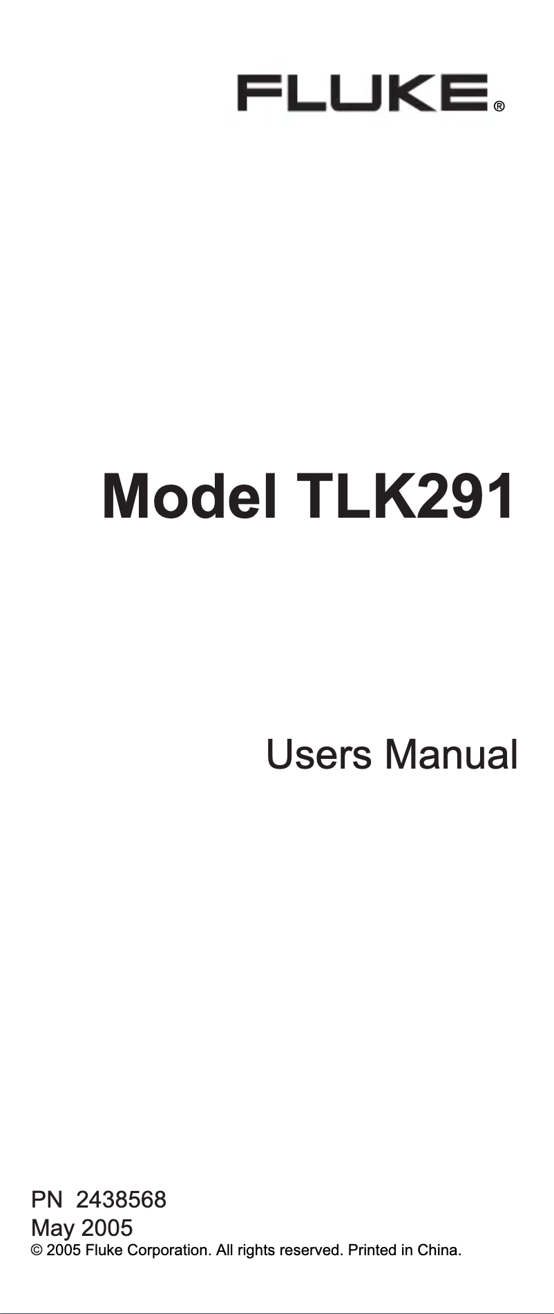 Image de la première page du manuel de l'appareil TLK291