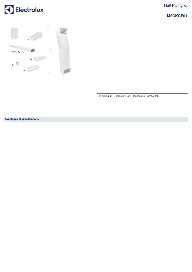 Image de la première page du manuel de l'appareil M2CKCF01