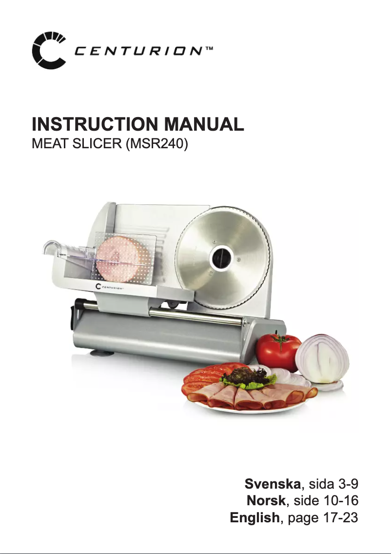 Image de la première page du manuel de l'appareil MSR240