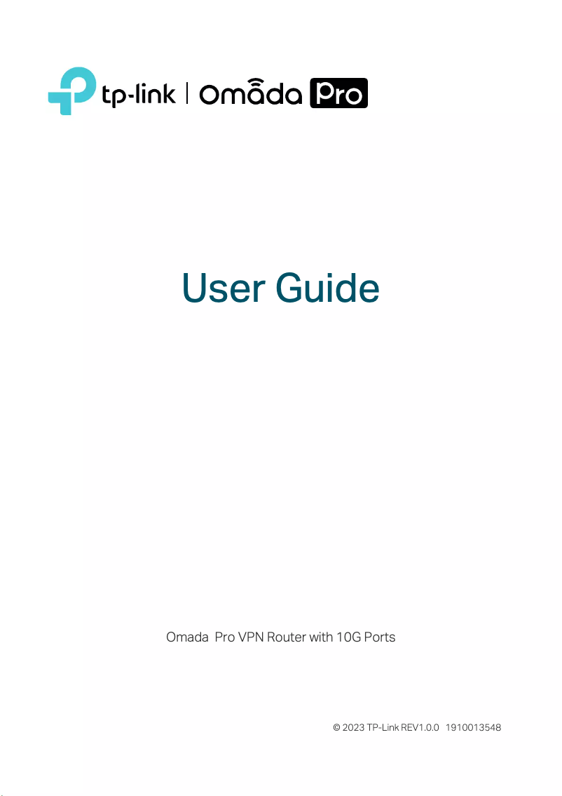 Page n°1 - Manuel utilisateur TP-Link Omada Pro G611