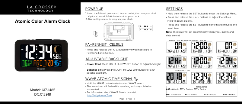Image de la première page du manuel de l'appareil 617-1485