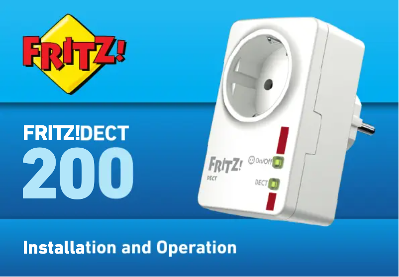 Page n°1 - Manuel utilisateur AVM FRITZ!DECT 200