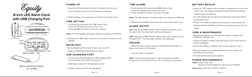 Page 1 de la notice Manuel utilisateur La Crosse Technology 30024