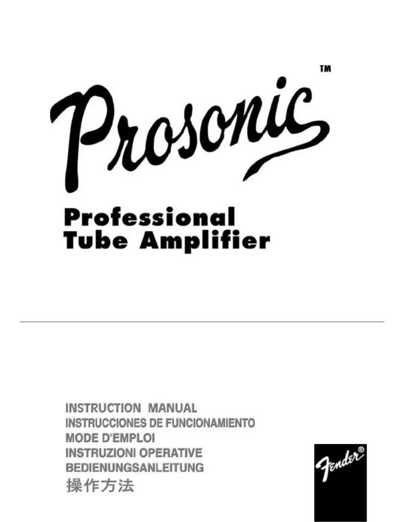 Page n°1 - Manuel utilisateur Fender Prosonic