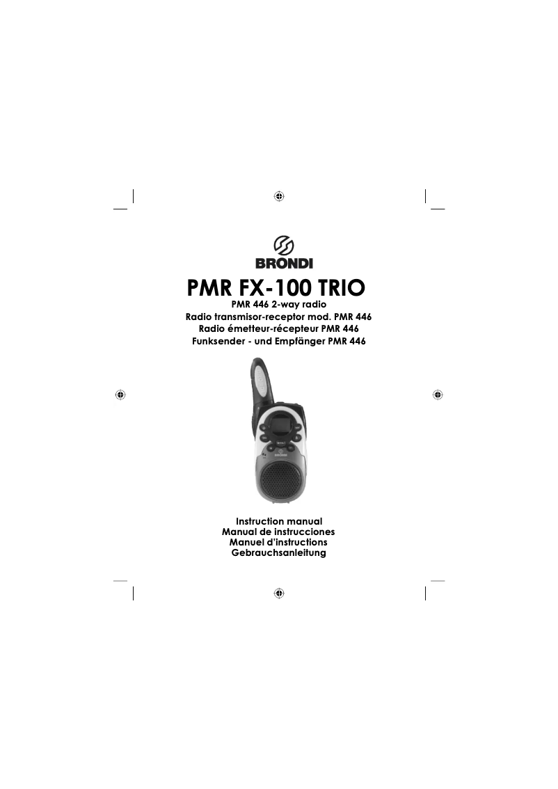 Page 1 de la notice Manuel utilisateur Brondi FX-100 Trio