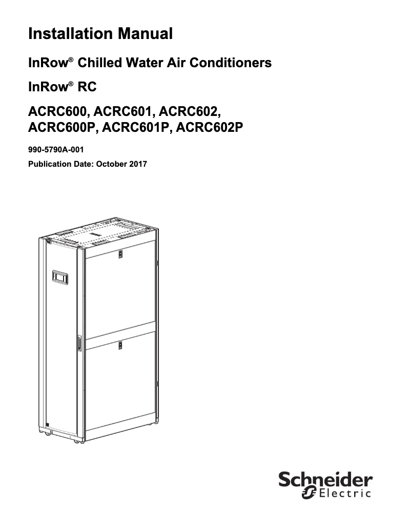 Page 1 de la notice Manuel utilisateur APC ACRC602