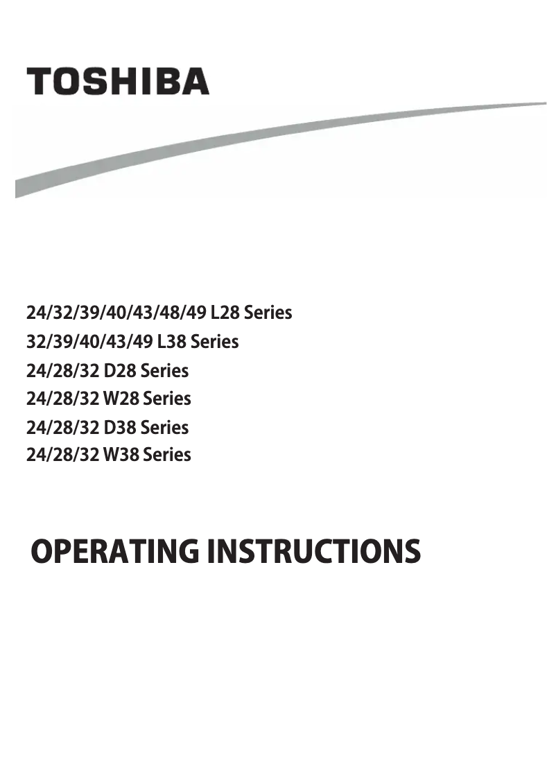 Page n°1 - Manuel utilisateur Toshiba 32D3864DB