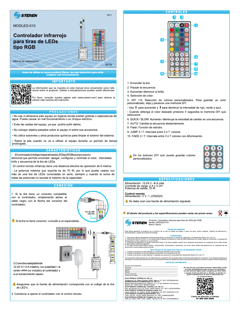 Page 1 de la notice Manuel utilisateur Steren MODLED-010