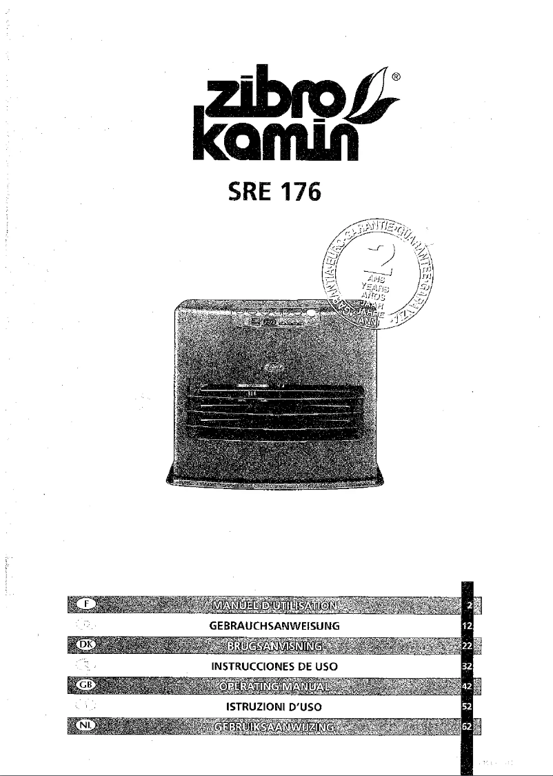 Page n°1 - Manuel utilisateur Zibro Kamin SRE 176