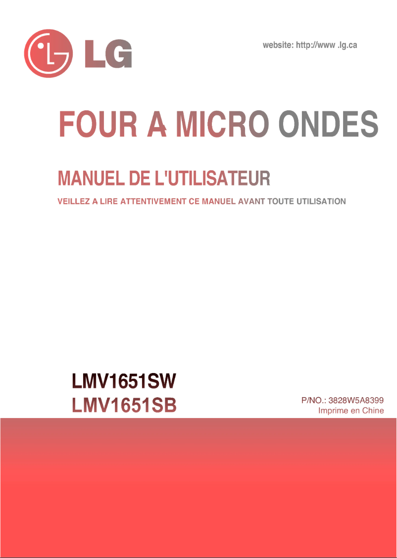 First page image of the manual for LMV1651SB