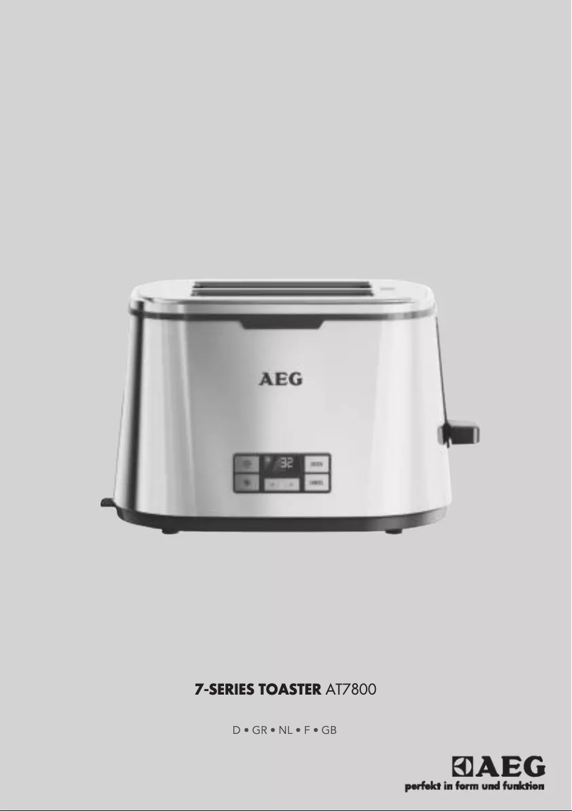 Page 1 de la notice Manuel utilisateur AEG AT7800