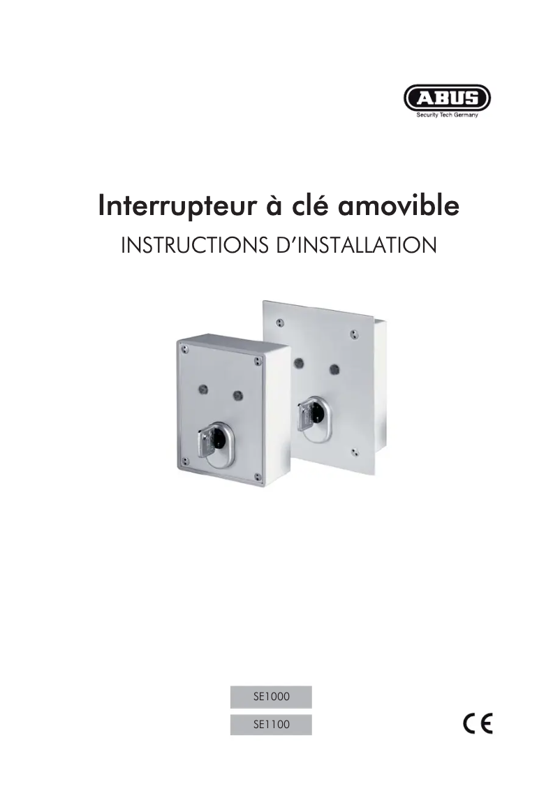 Page n°1 - Manuel utilisateur Abus SE1010