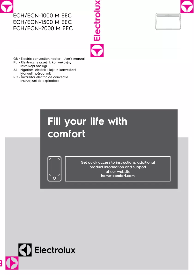 Image de la première page du manuel de l'appareil ECH-ECN-2000 M EEC
