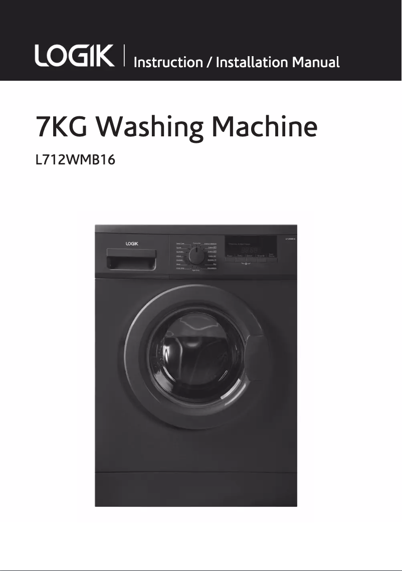 Página 1 del manual Manual de usuario Logik L712WMB16