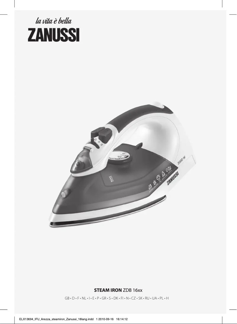 Página 1 del manual Manual de usuario Zanussi ZDB1650
