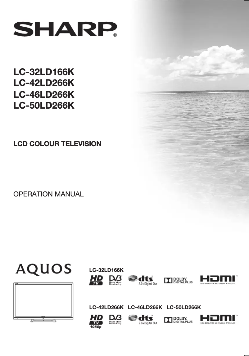 Page 1 de la notice Manuel utilisateur Sharp LC-32LD166K