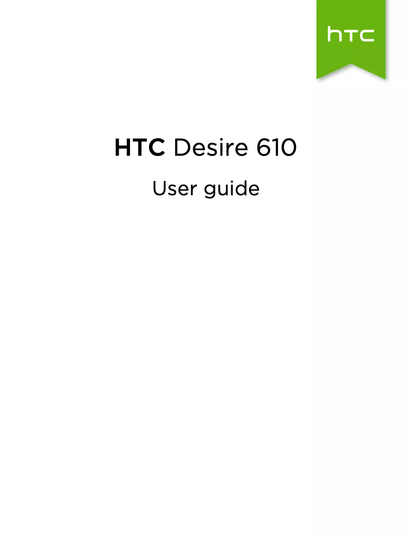 Page 1 de la notice Manuel utilisateur HTC DESIRE 610