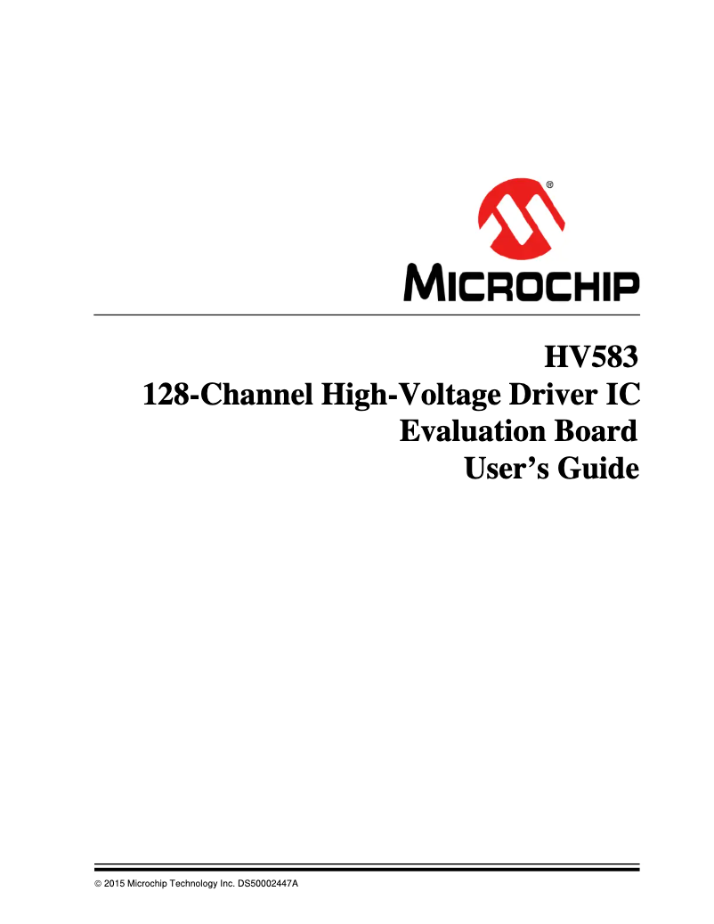 Page 1 de la notice Manuel utilisateur Microchip HV583