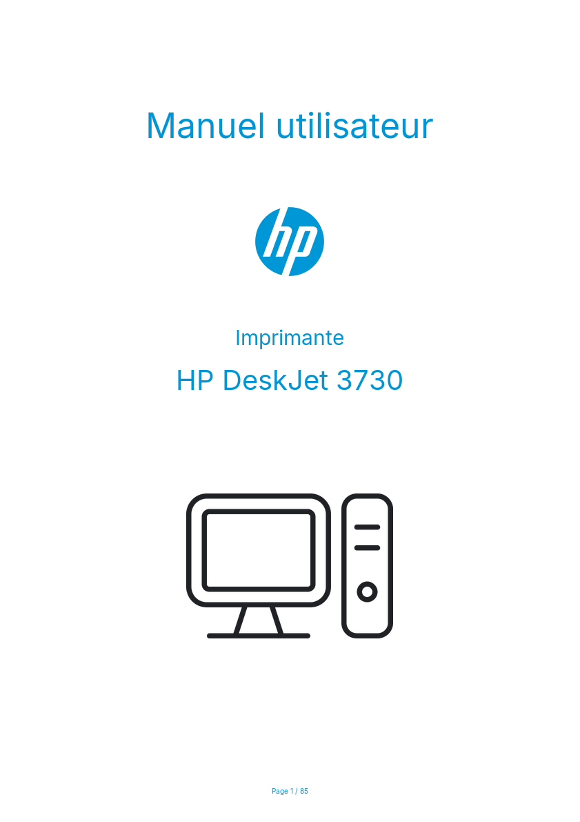 Image de la première page du manuel de l'appareil DeskJet 3730