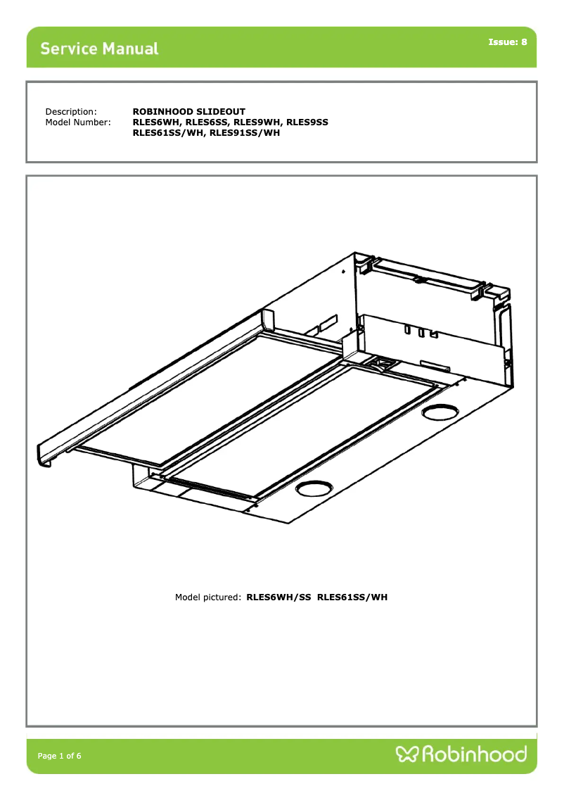 Page n°1 - Manuel utilisateur Robinhood RLES 900