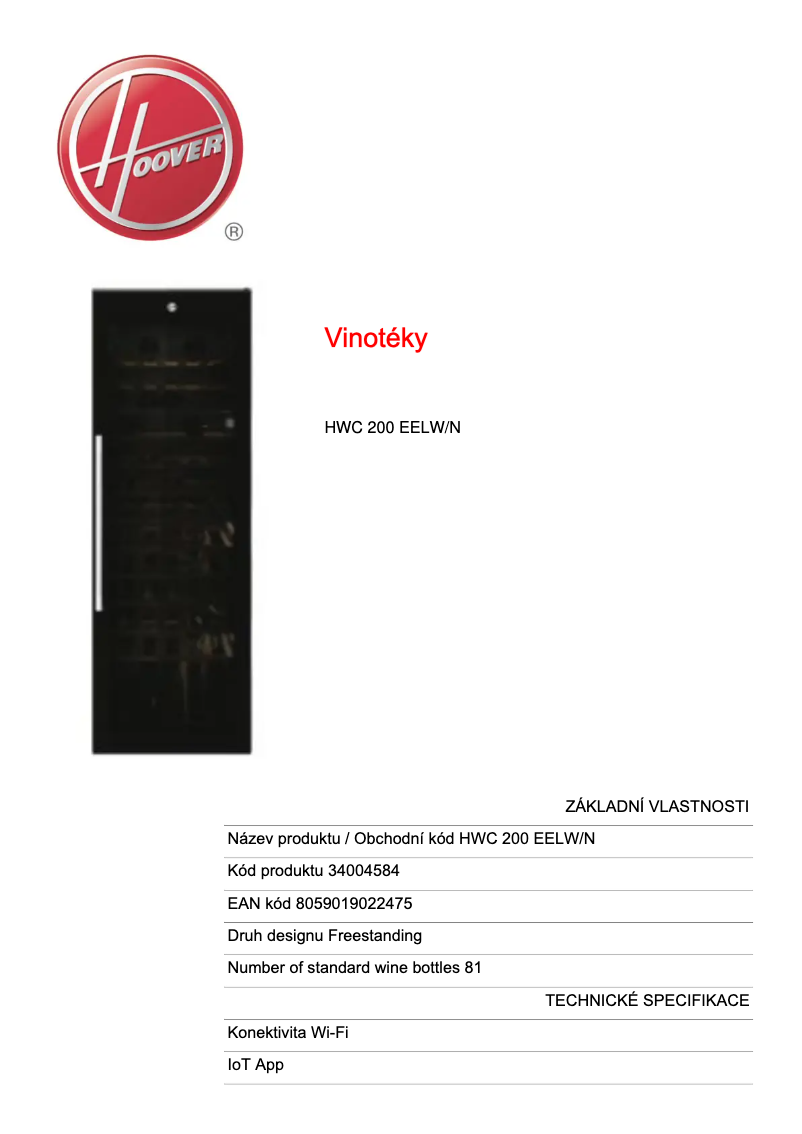 First page image of the manual for HWC 200 EELW/N