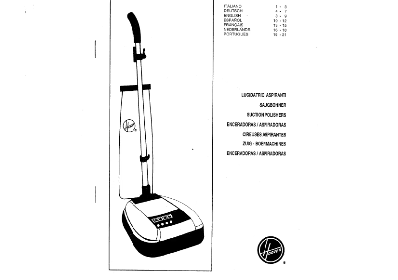 Page 1 de la notice Manuel utilisateur Hoover Floor Polisher F3890