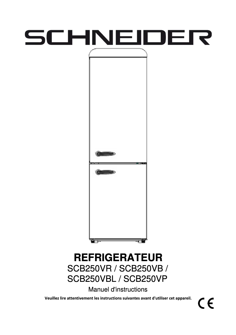 Image de la première page du manuel de l'appareil SCB250VB