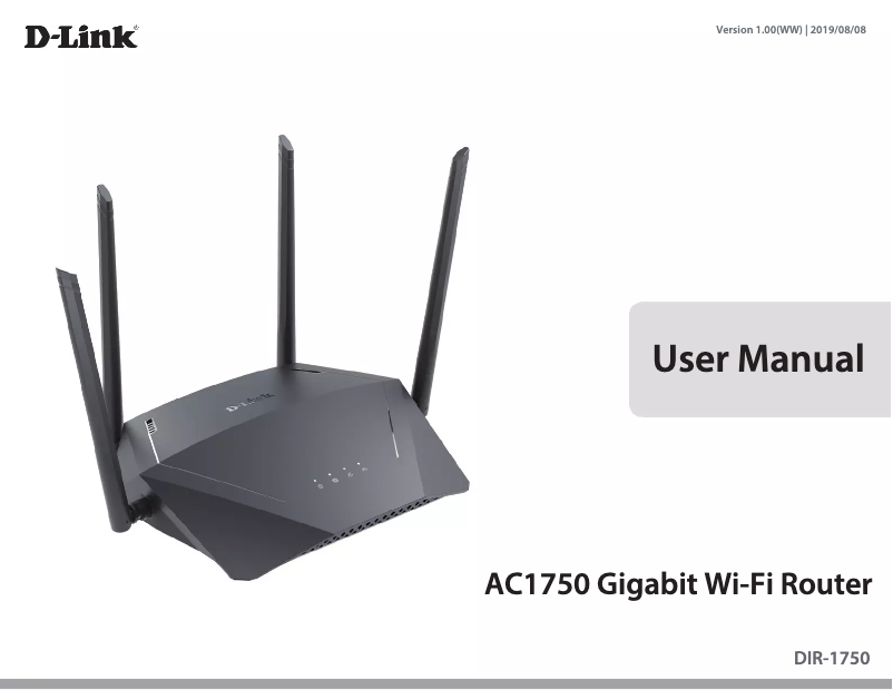 Image de la première page du manuel de l'appareil DIR-1750