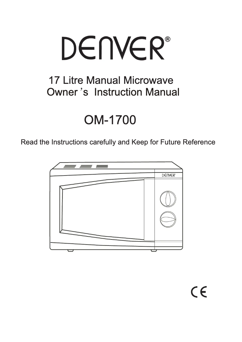 Page 1 de la notice Manuel utilisateur Denver OM-1700