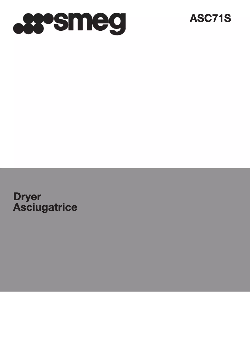 Page 1 de la notice Manuel utilisateur Smeg ASC71S