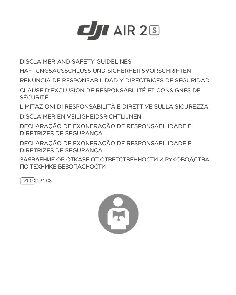 Image de la première page du manuel de l'appareil Air 2S