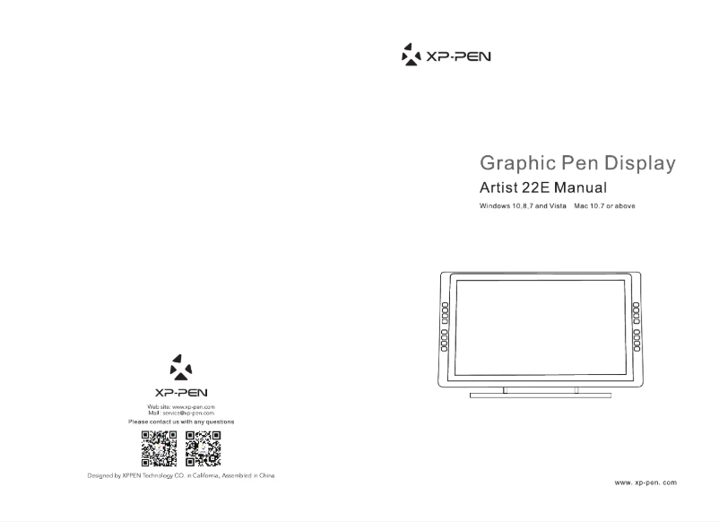 Page 1 de la notice Manuel utilisateur XP-PEN Artist 22E
