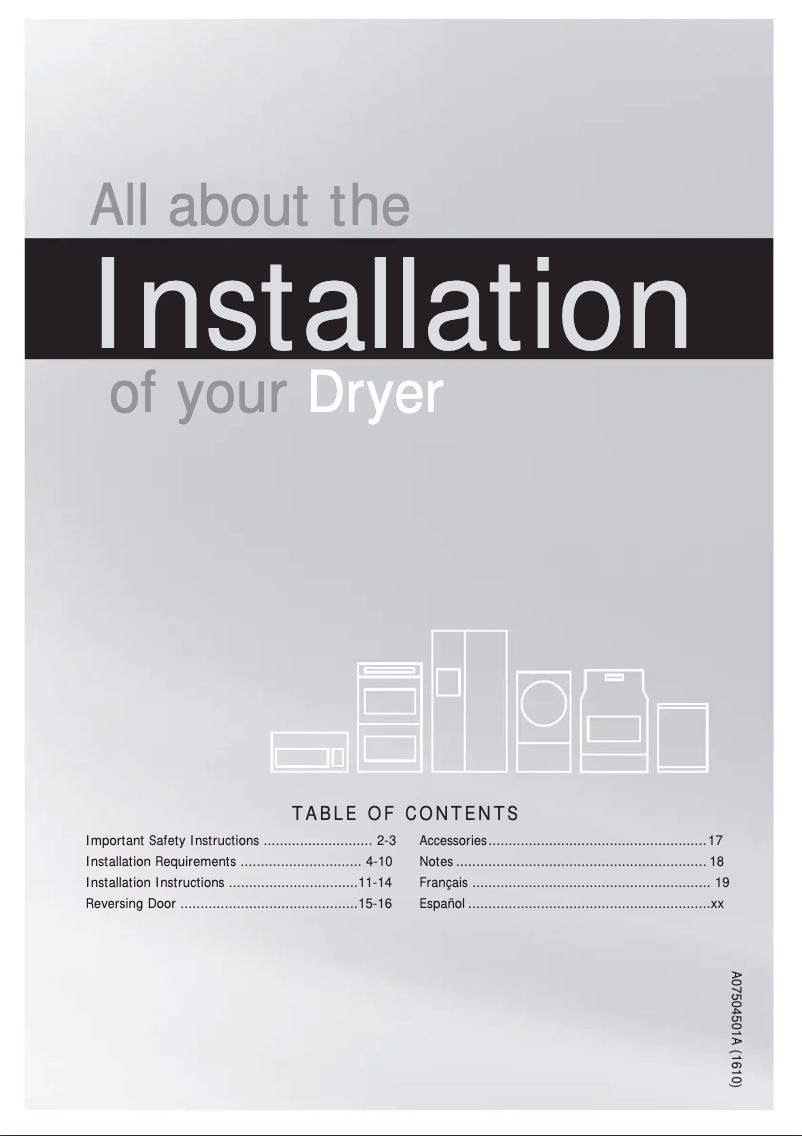 Page 1 de la notice Manuel utilisateur Frigidaire FFRG4120S