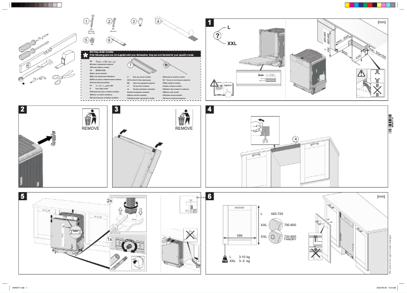 Page n°1 - Guide d'installation Gorenje GV642E60