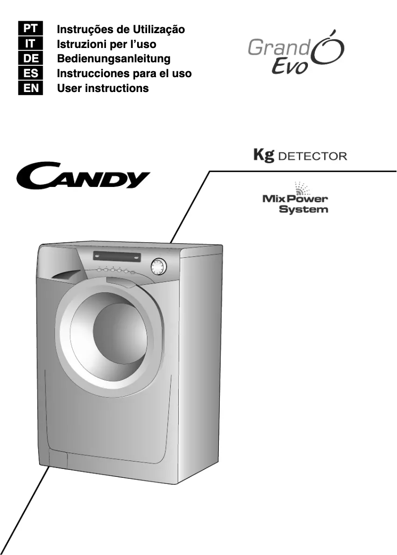 Page n°1 - Manuel utilisateur Candy EVO 1483DW3/1-37