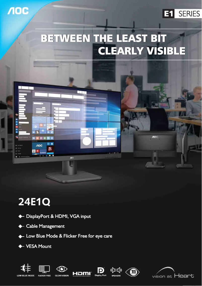 Page 1 de la notice Catalogue AOC Essential-line 24E1Q