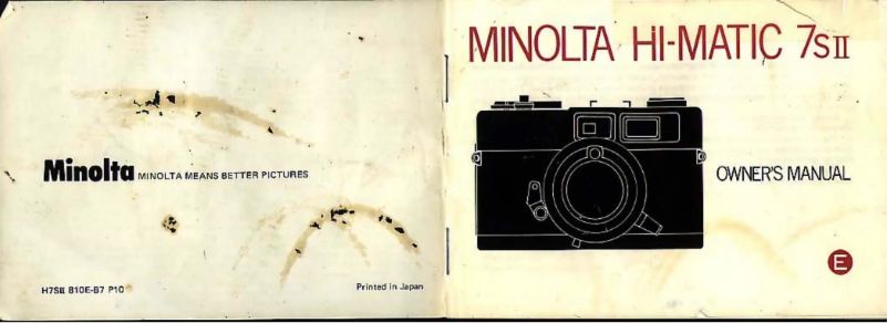 Image de la première page du manuel de l'appareil Hi-Matic 7S II