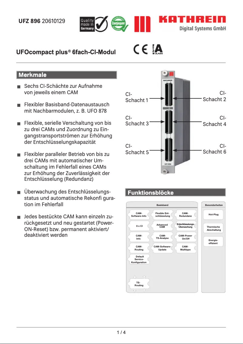 Image de la première page du manuel de l'appareil UFZ 896