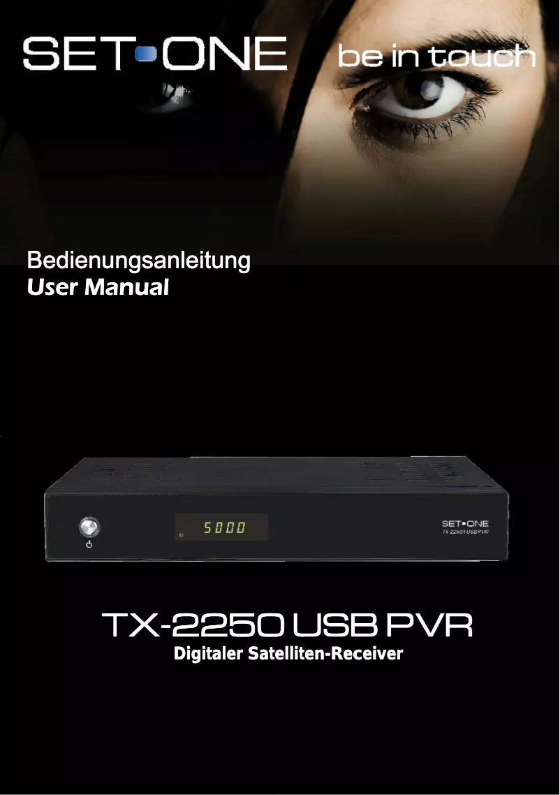 Page 1 of the manual User Manual SetOne TX-2250 USB PVR