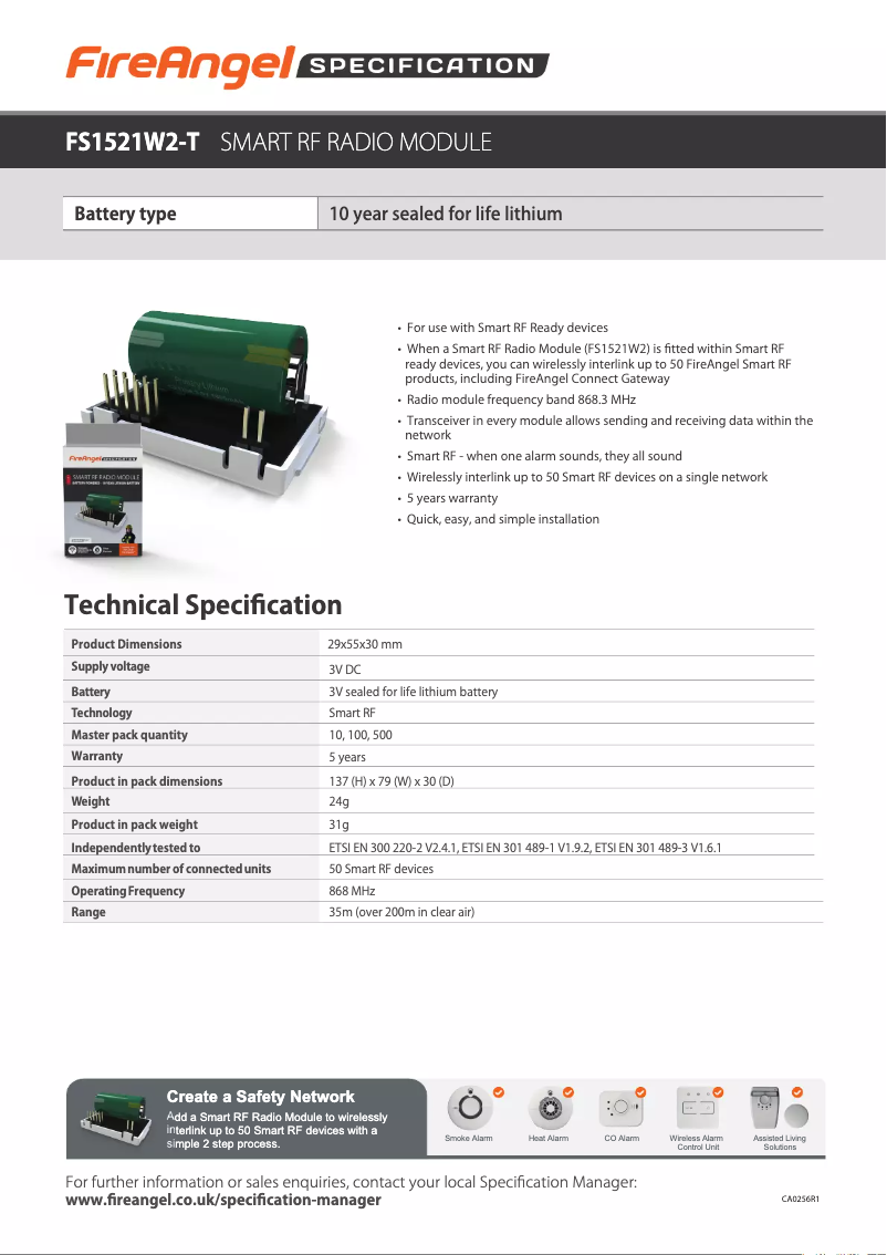 Image de la première page du manuel de l'appareil FS1521W2-T