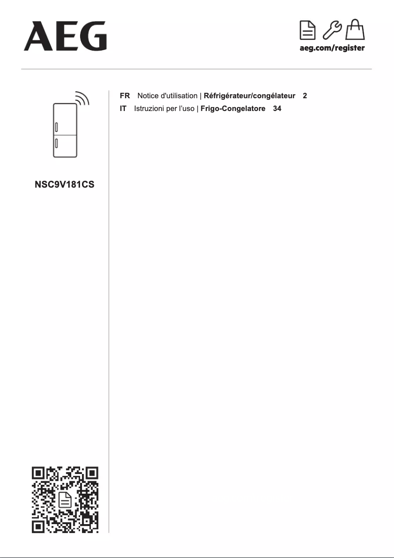 Page n°1 - Manuel utilisateur AEG NSC9V181CS