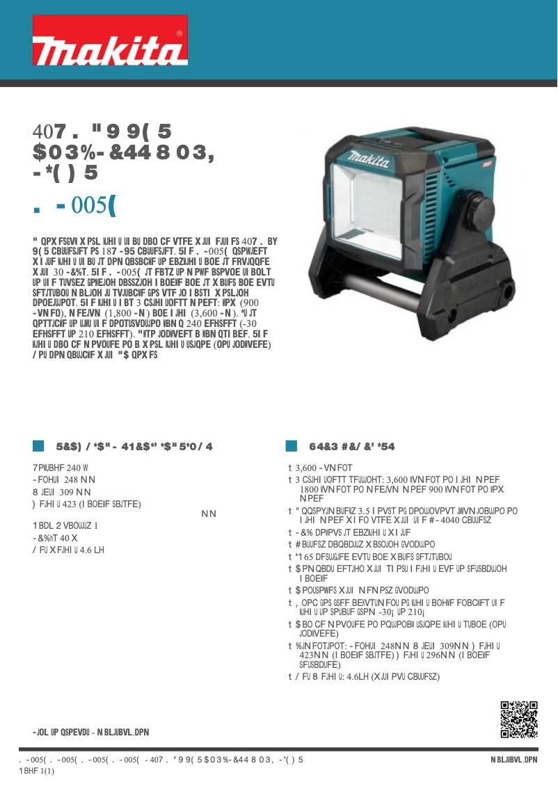 Image de la première page du manuel de l'appareil ML005G