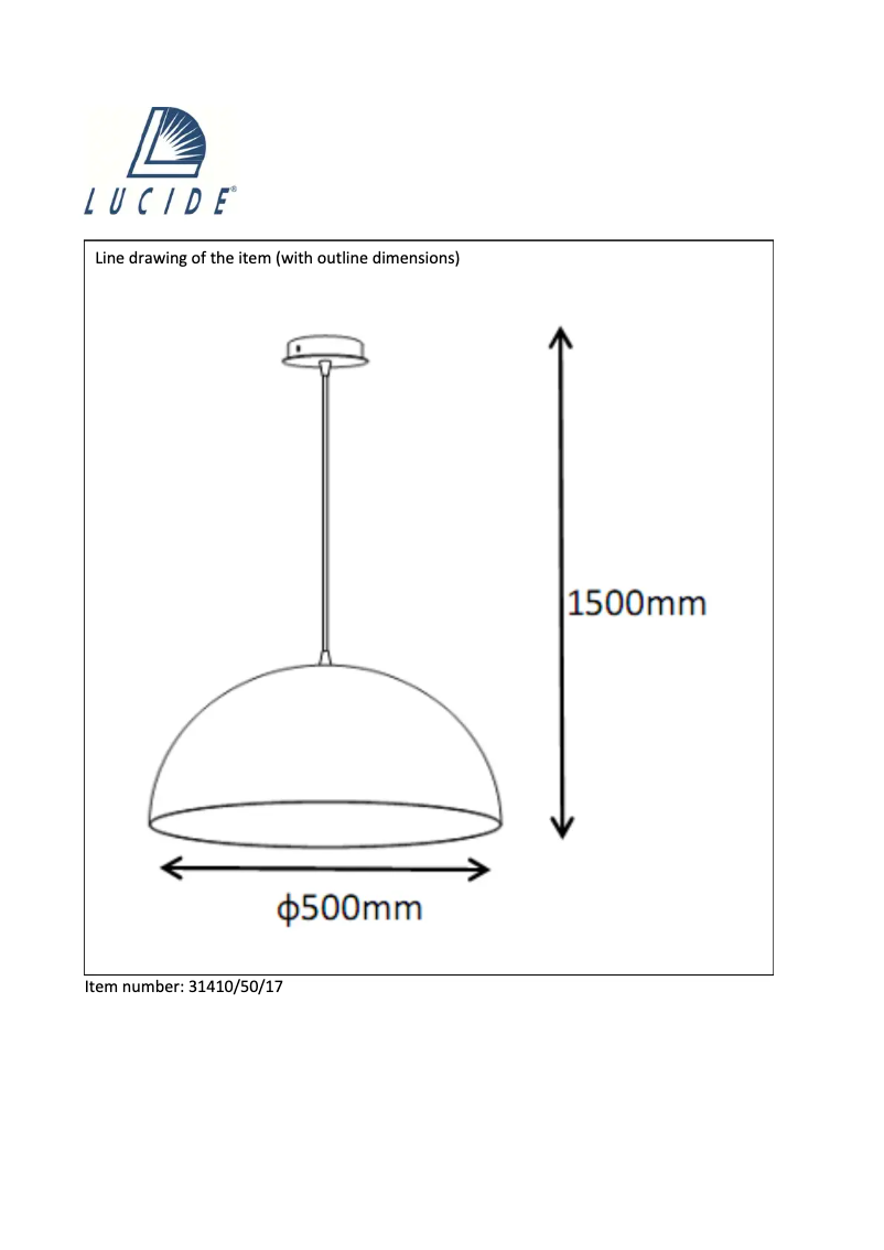 Page 1 de la notice Manuel utilisateur Lucide Riva 31410/50/17